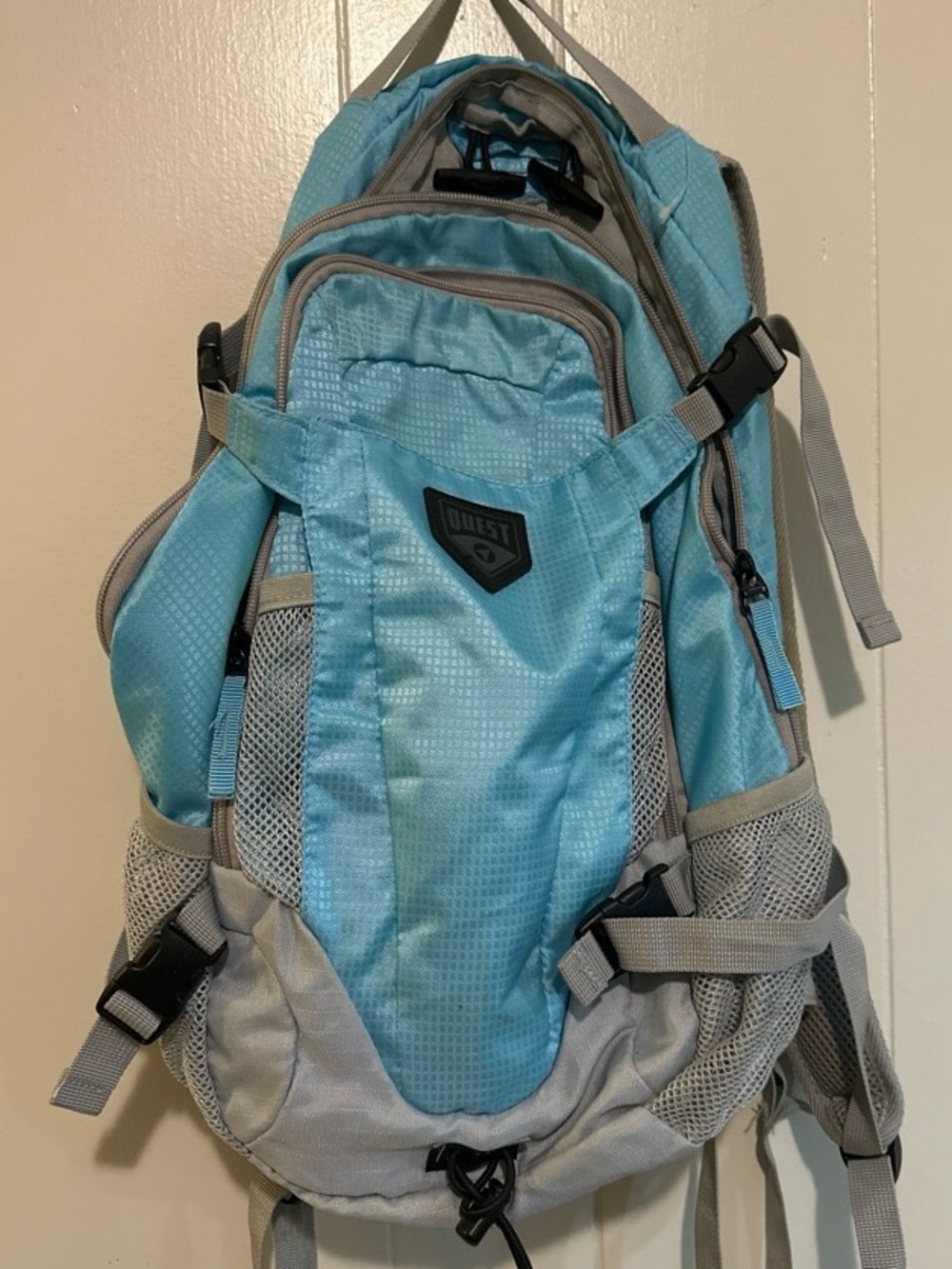 Quest light blue and Gray hiking Daypack